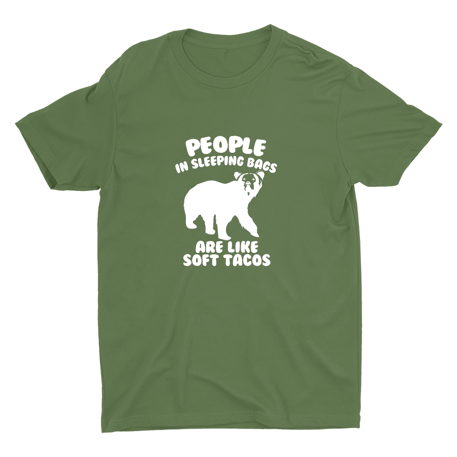 People in Sleeping Bags Cotton Tee