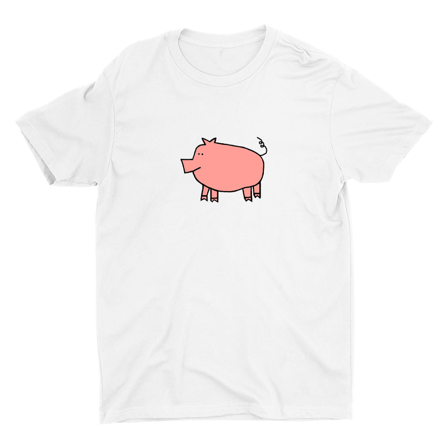 Cute Colorful Piggy Cotton Tee