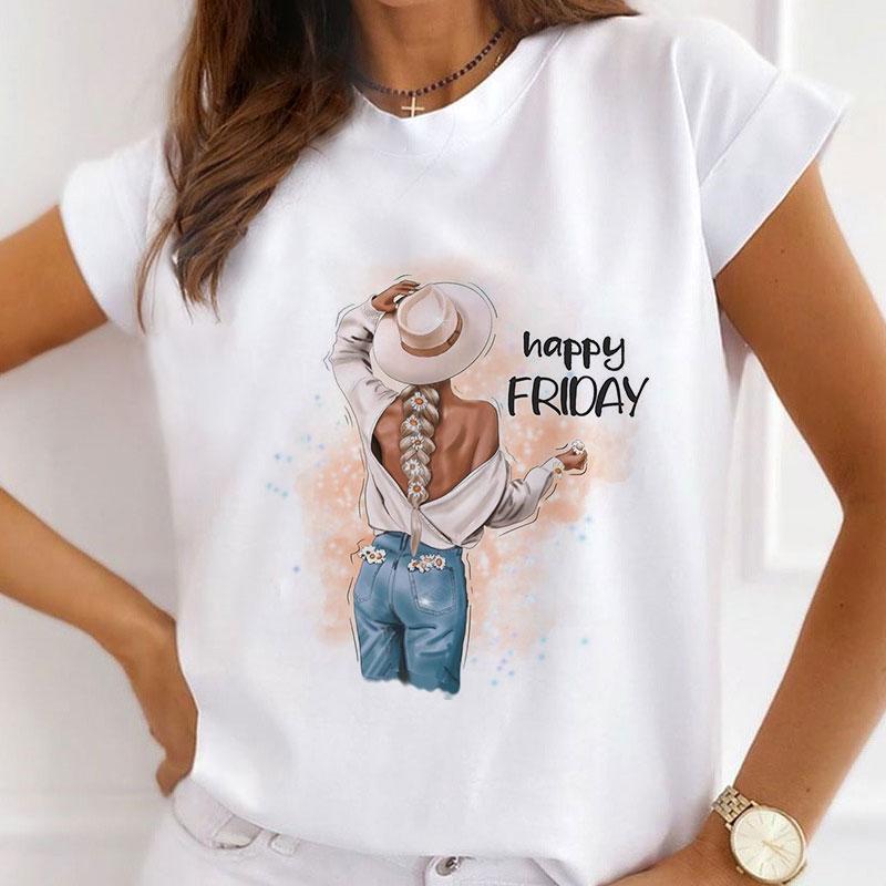 Beautiful Backview Women White T-shirt