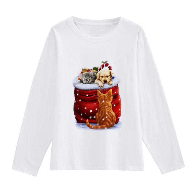 2021 HAPPY NEW YEAR Christmas Women White T-Shirt E