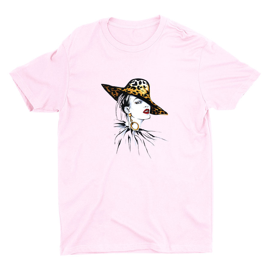 Stylish Woman Face Cotton Tee