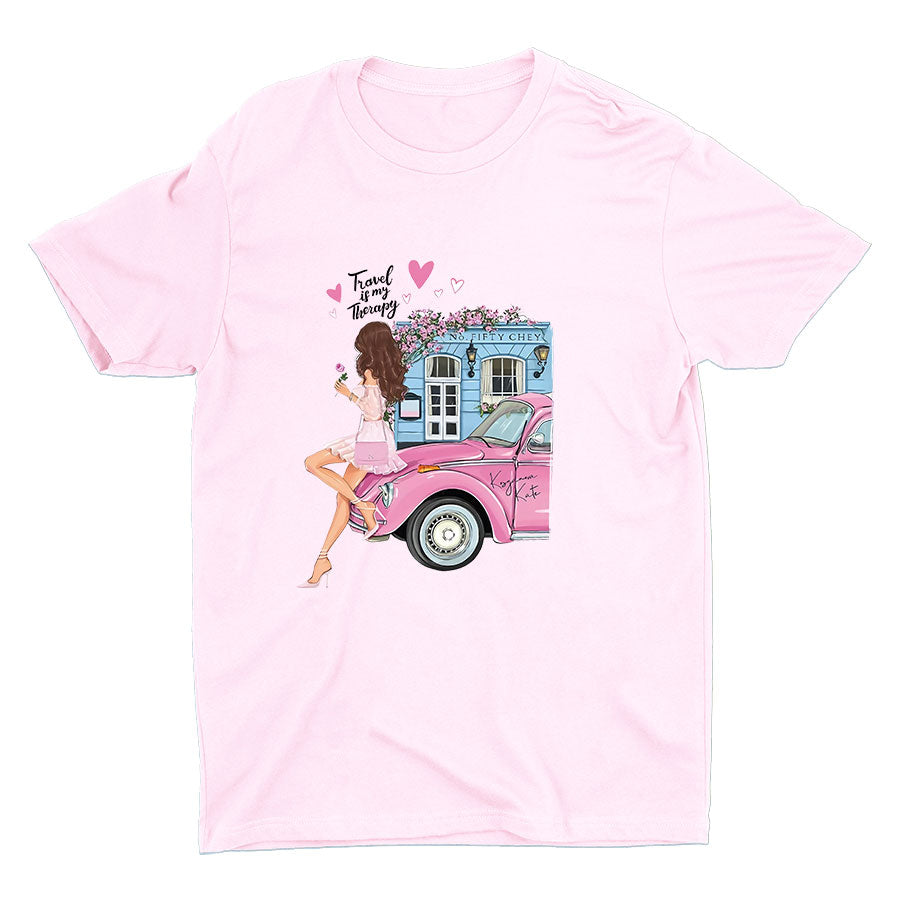 Travel Is My Therapy Cotton Tee