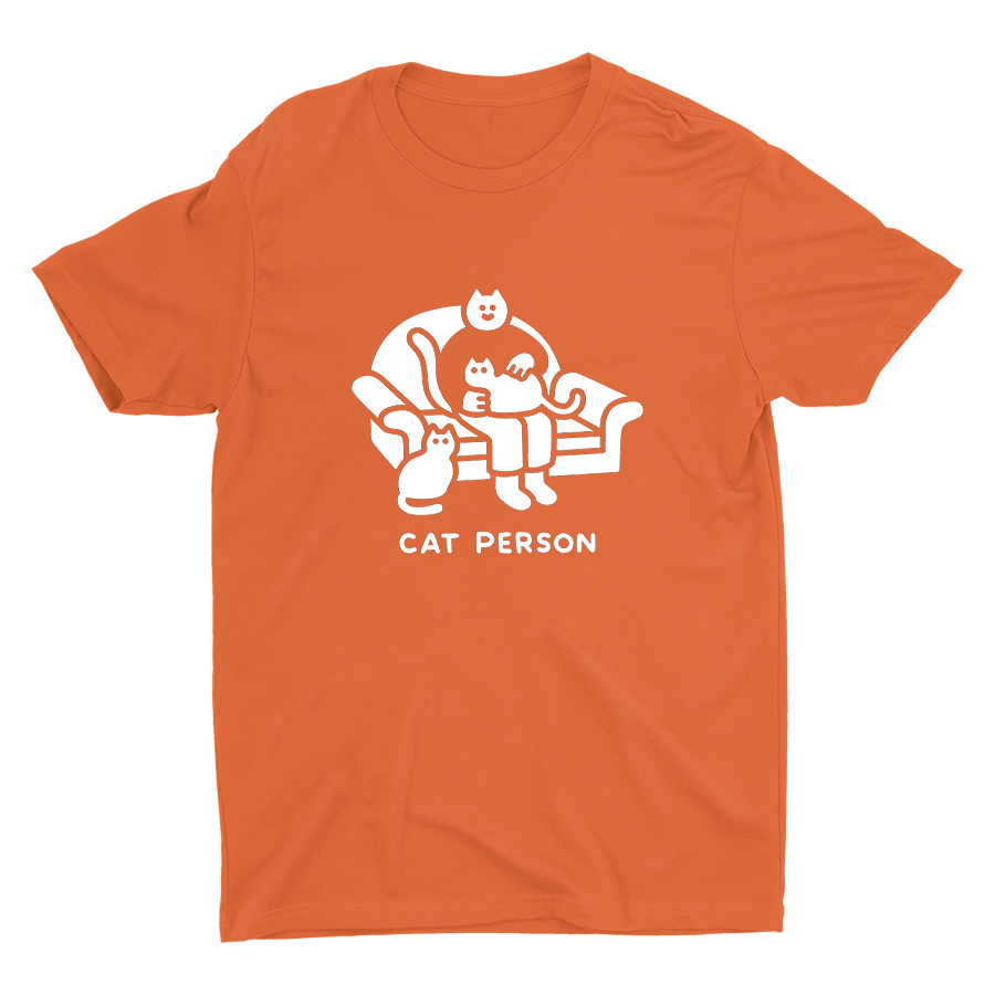 Cat Person Printed Cotton Tee