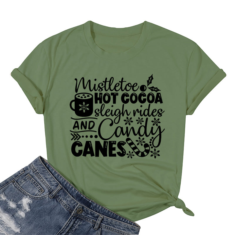 Cotton 2022 Christmas Graphic T-shirts