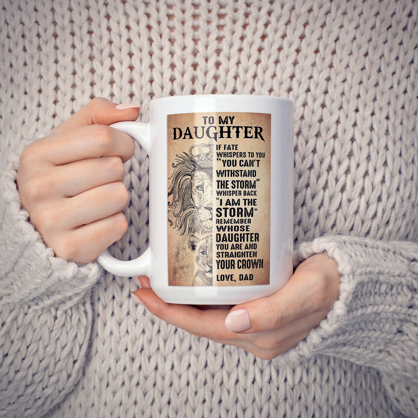To My Daughter Customized Coffee Mug