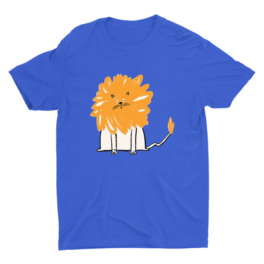 Cartoon Lion Printed T-shirt