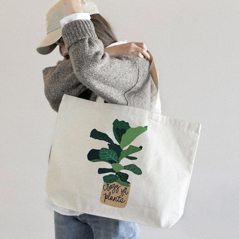 FIDDLE LEAF FIG CANVAS BAG