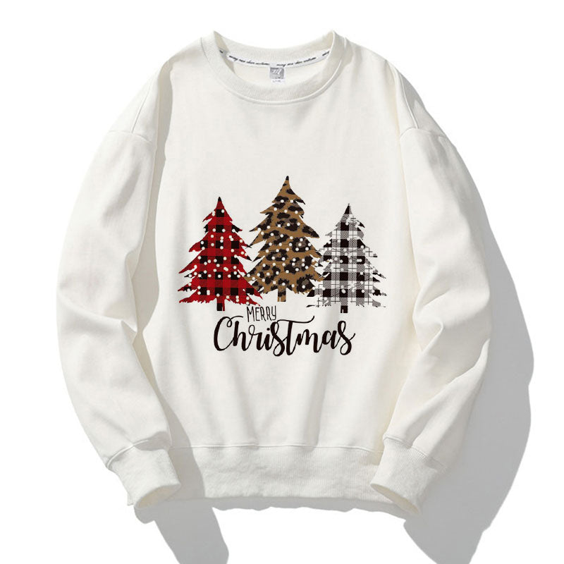 Hello Chrtistmas O-Neck White Sweater N
