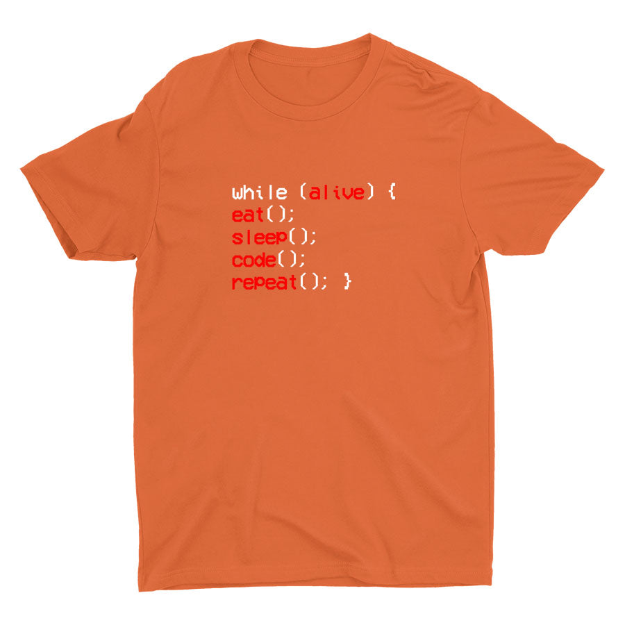 While Alive, You Eat Sleep Cotton Tee