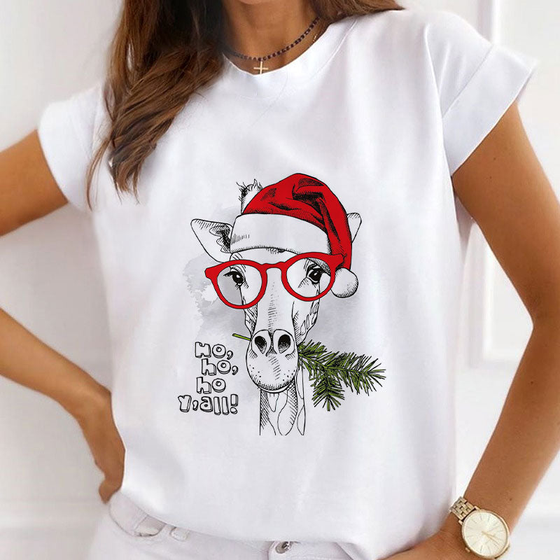Christmas Fashion White T-Shirt S