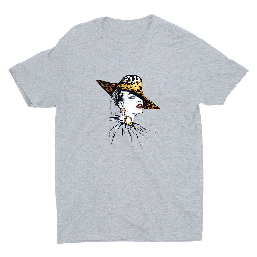 Stylish Woman Face Cotton Tee