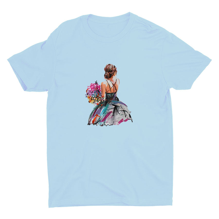 Acrylic Painting of a Lady Cotton Tee