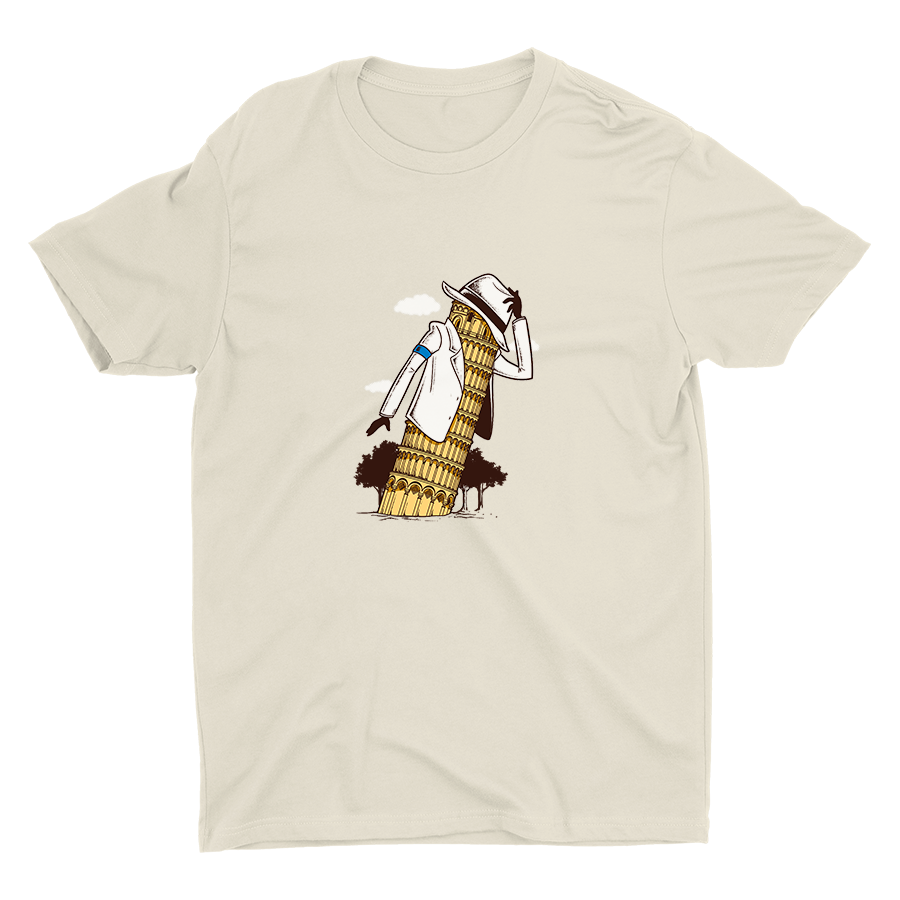 Leaning Tower Leaning Man Mom Cotton Tee