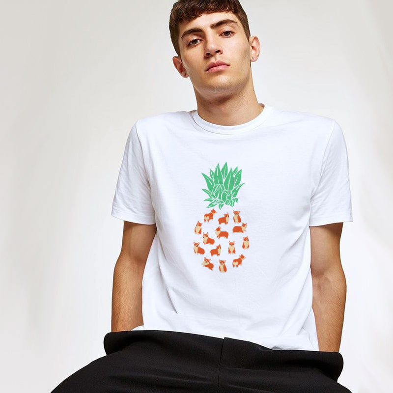 Pineapple Corgi Cotton Tee