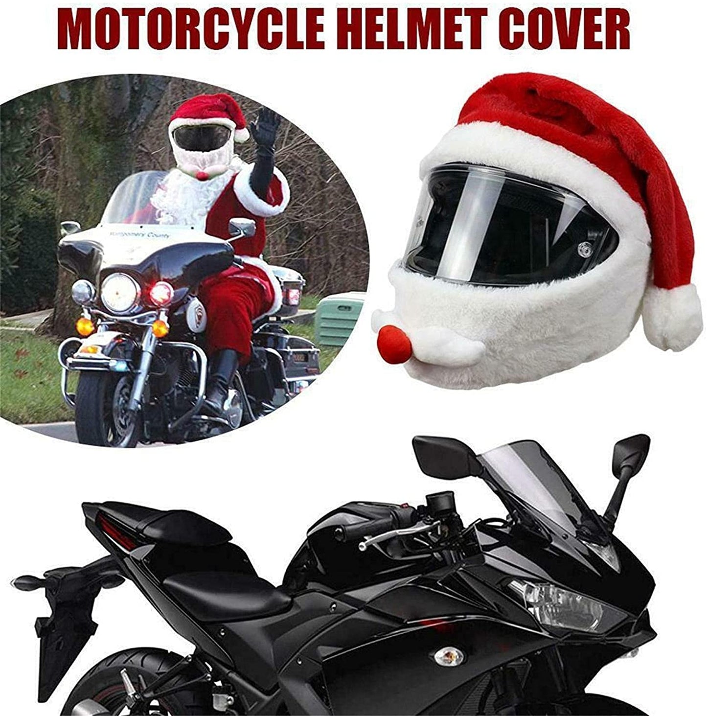 Motorcycle Helmet Christmas Hat