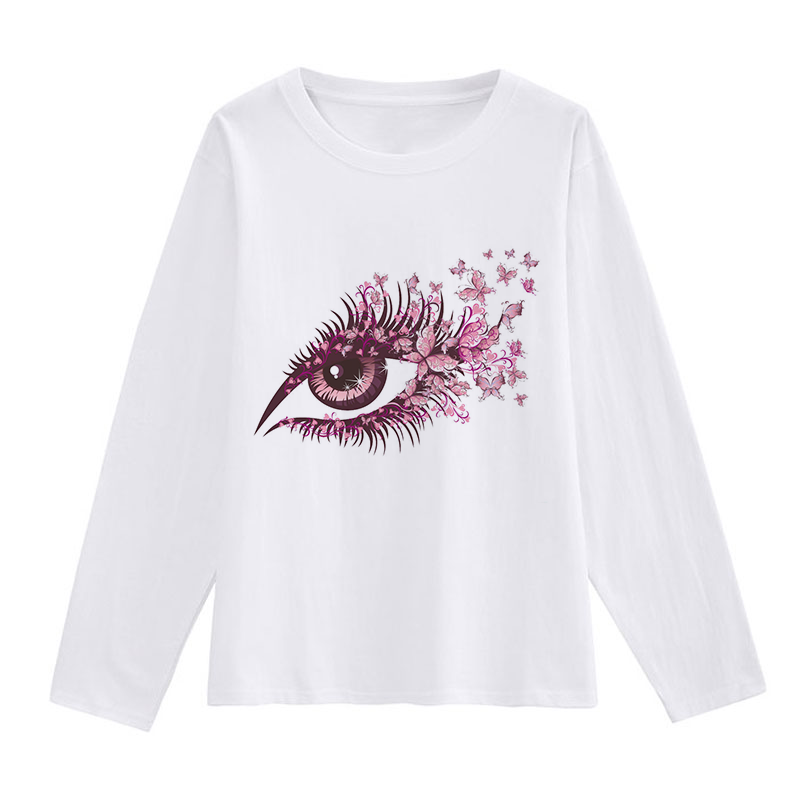 Beautiful Eye Women White T-Shirt A