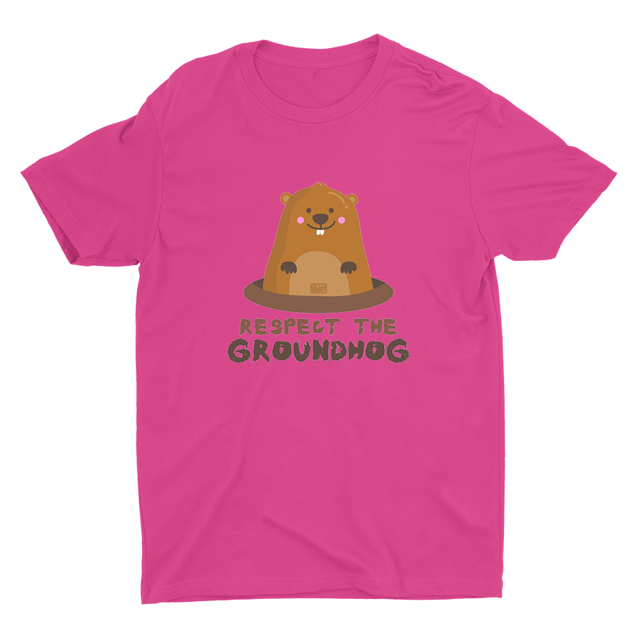 Respect The Groundhog Printed T-shirt