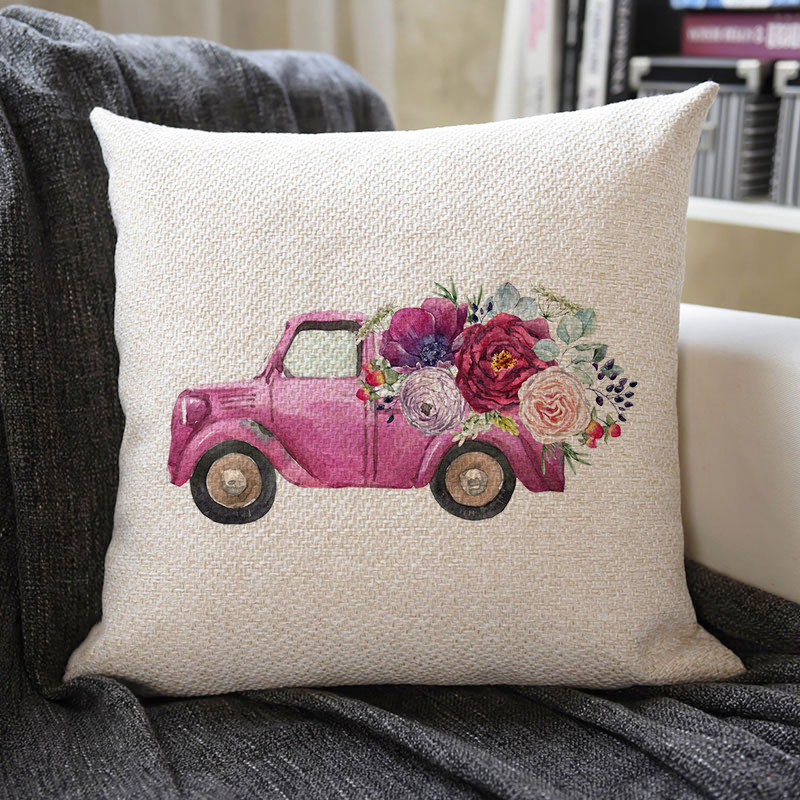 Beautiful Flowers Linen Pillowcase
