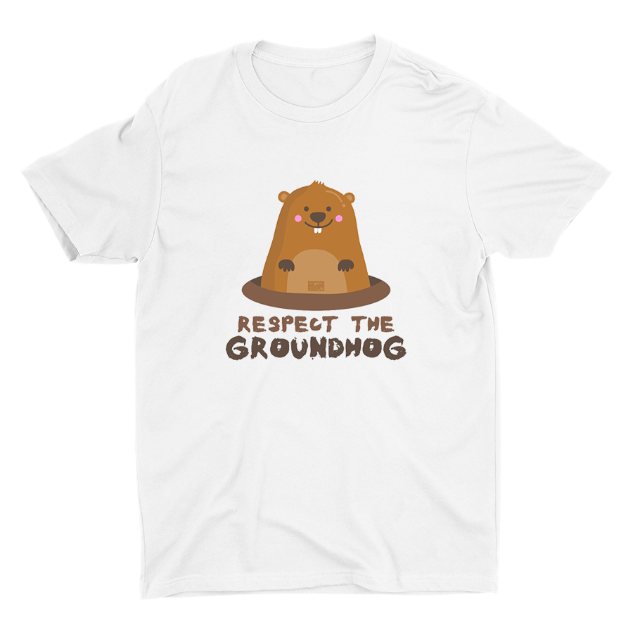 Respect The Groundhog Printed T-shirt