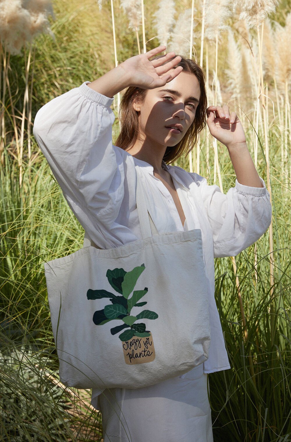 FIDDLE LEAF FIG CANVAS BAG
