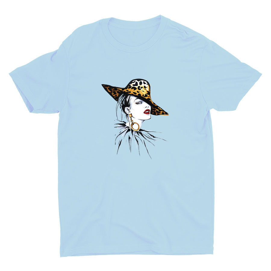 Stylish Woman Face Cotton Tee