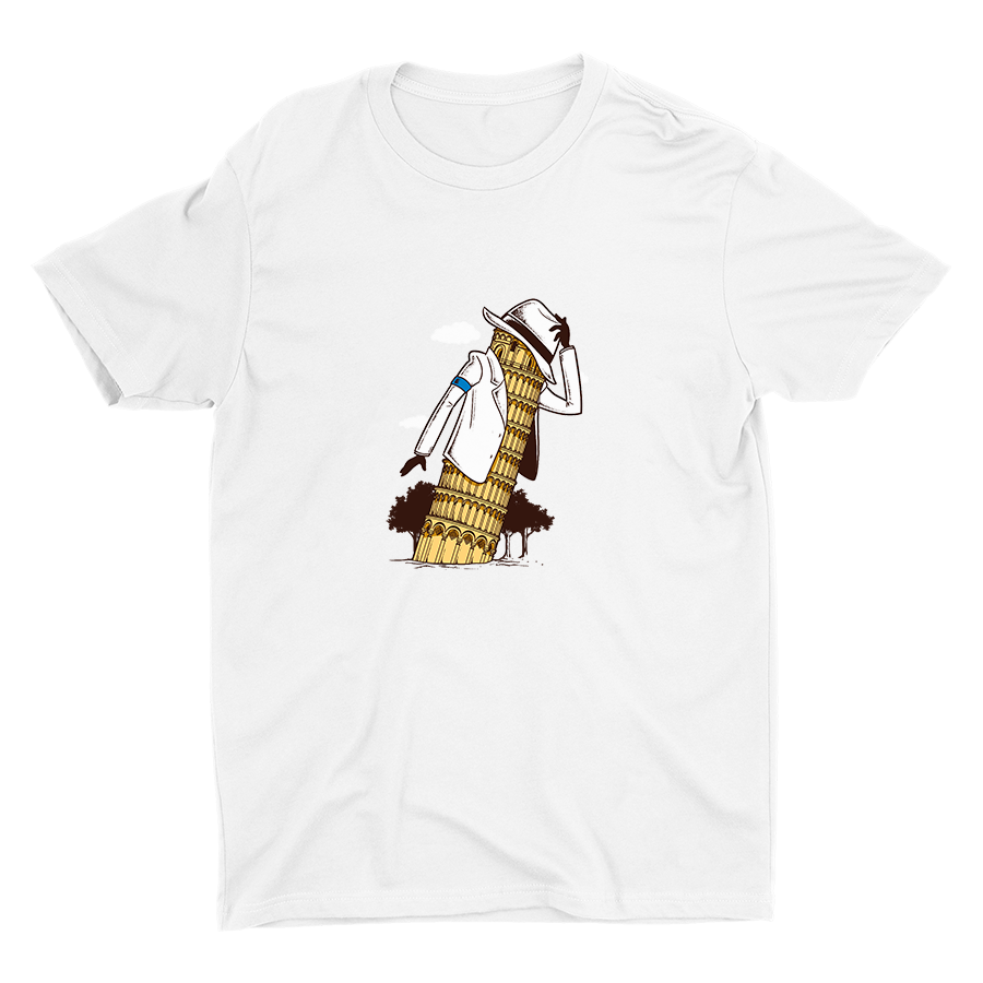 Leaning Tower Leaning Man Mom Cotton Tee