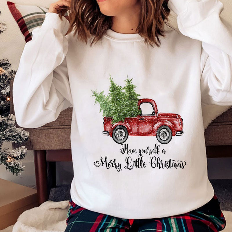 Merry Christmas O-Neck White Sweater R