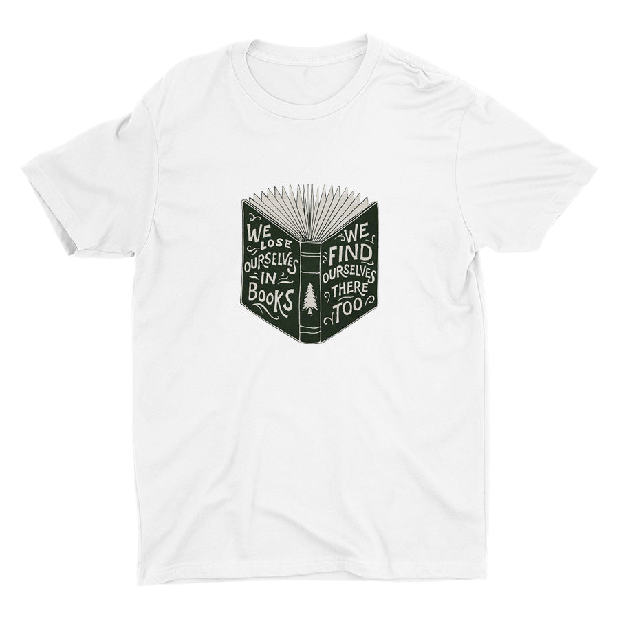 WE FIND OURSELVES IN BOOKS Cotton Tee