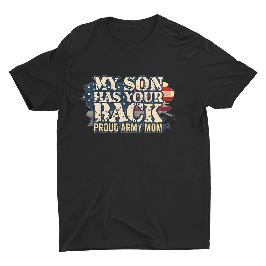 Pround Army Mom Printed T-shirt