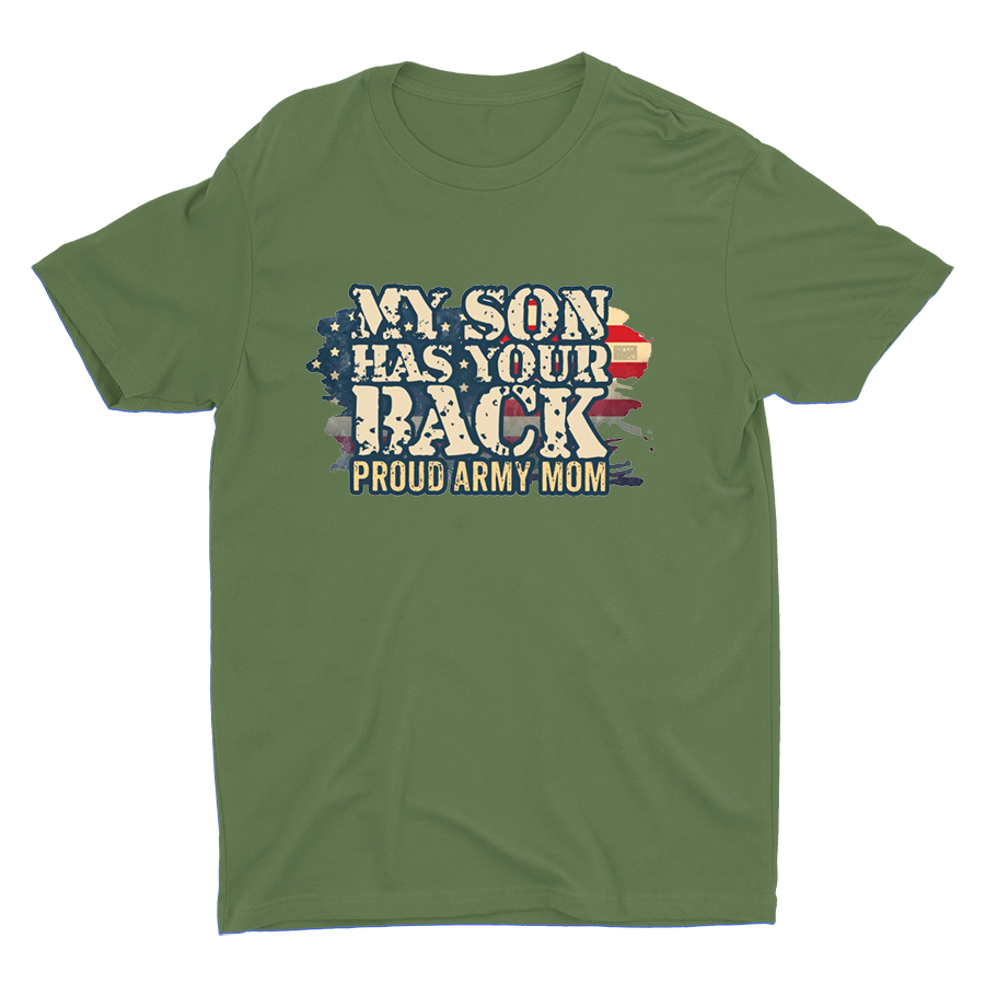 Pround Army Mom Printed T-shirt
