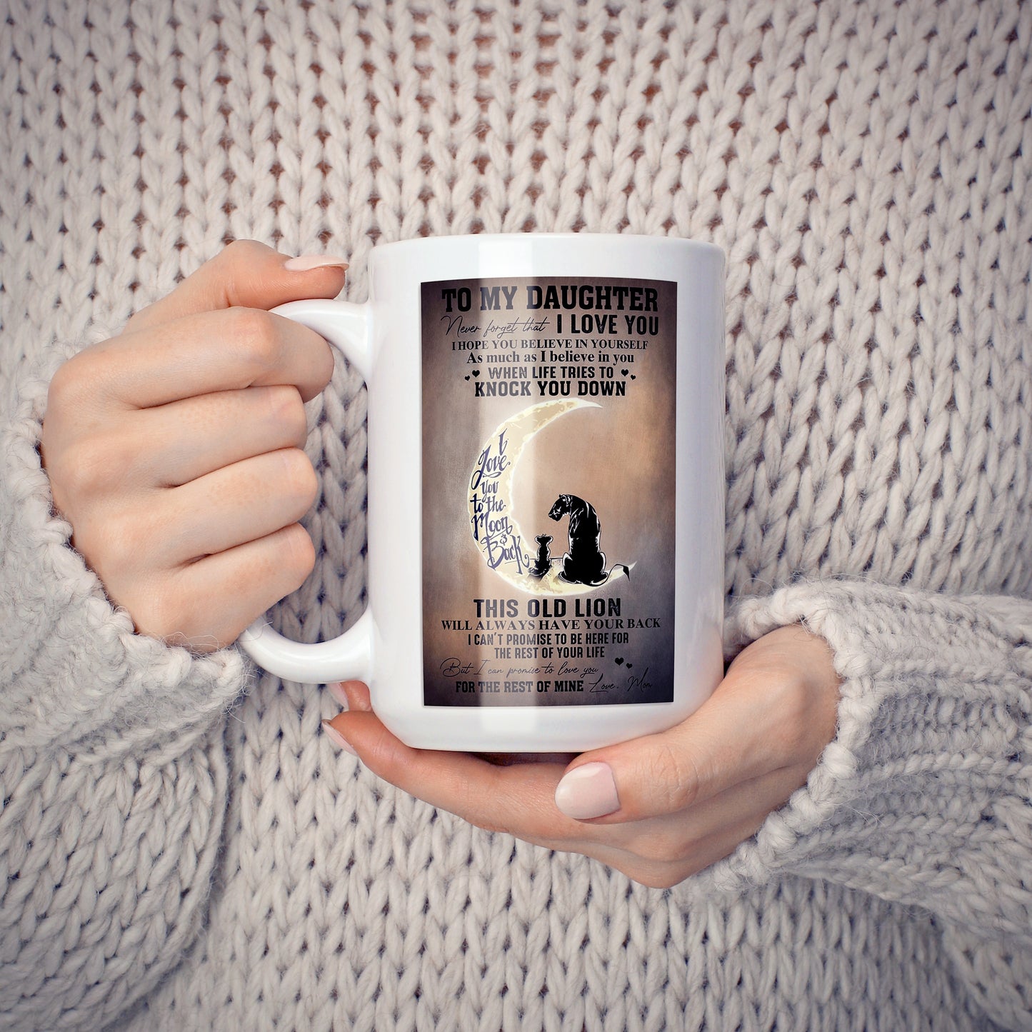 To My Daughter Customized Coffee Mug