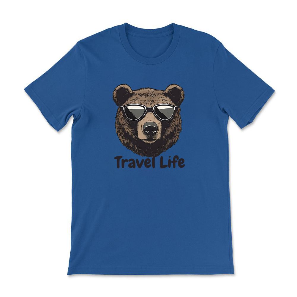 A Bear's Travel Life Cotton Tee