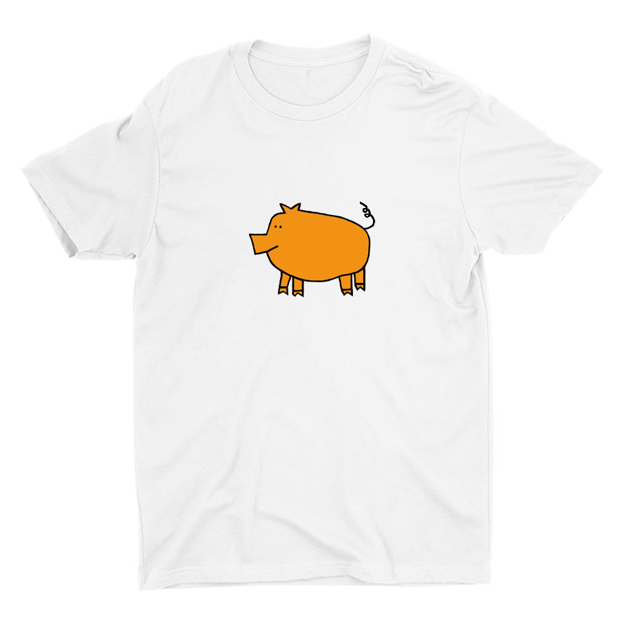 Cute Colorful Piggy Cotton Tee