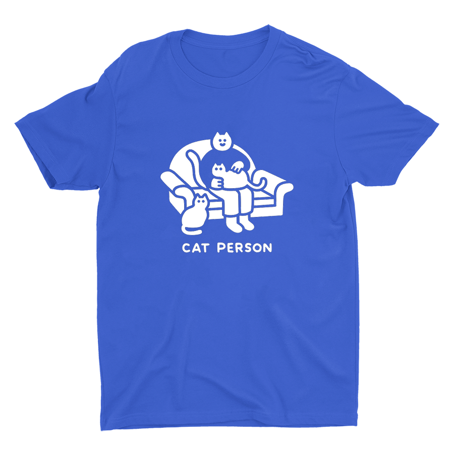 Cat Person Printed Cotton Tee