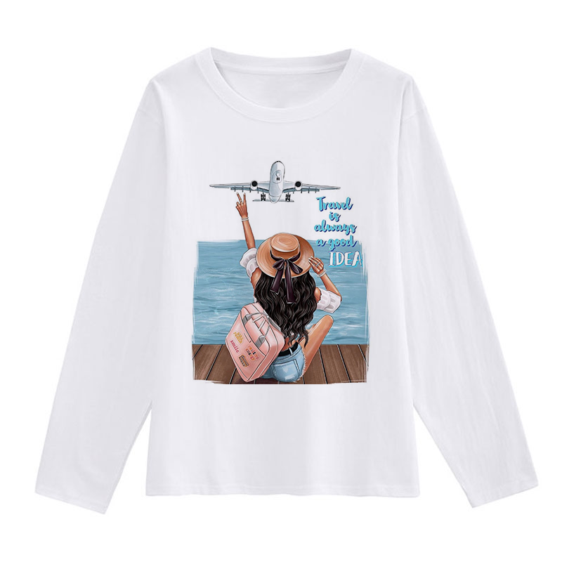 Fashion Leader Women White T-Shirt D