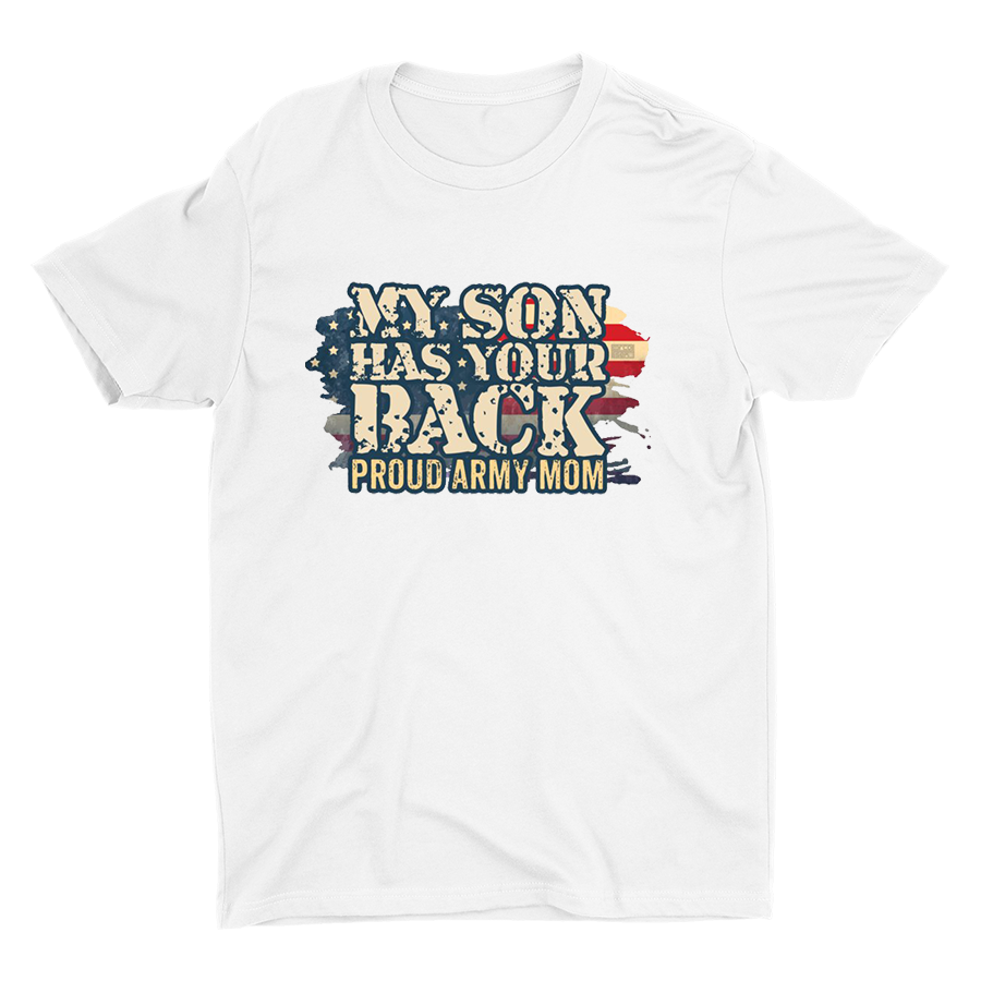 Pround Army Mom Printed T-shirt