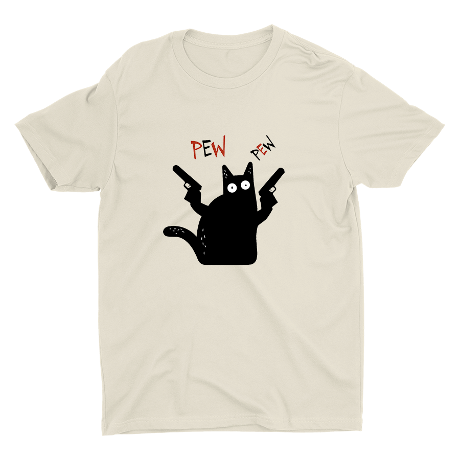 PEW PEW CAT Cotton Tee