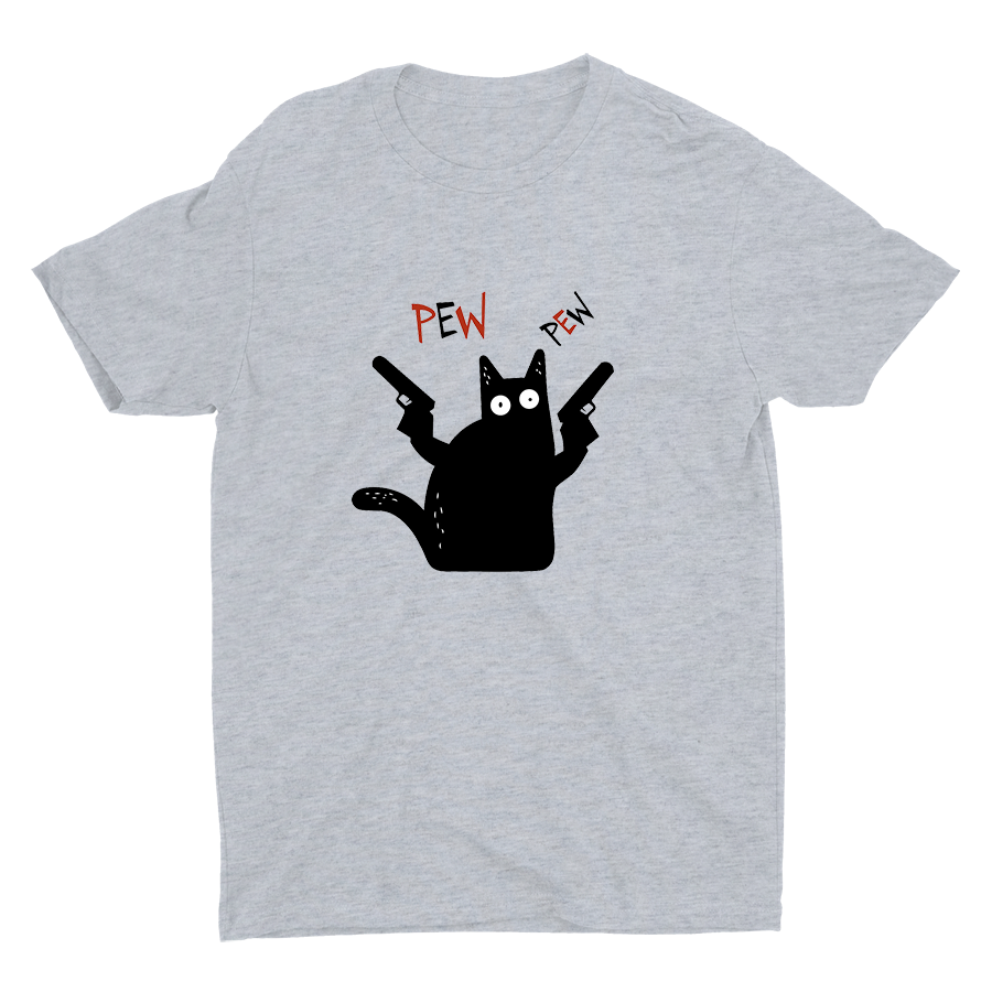 PEW PEW CAT Cotton Tee