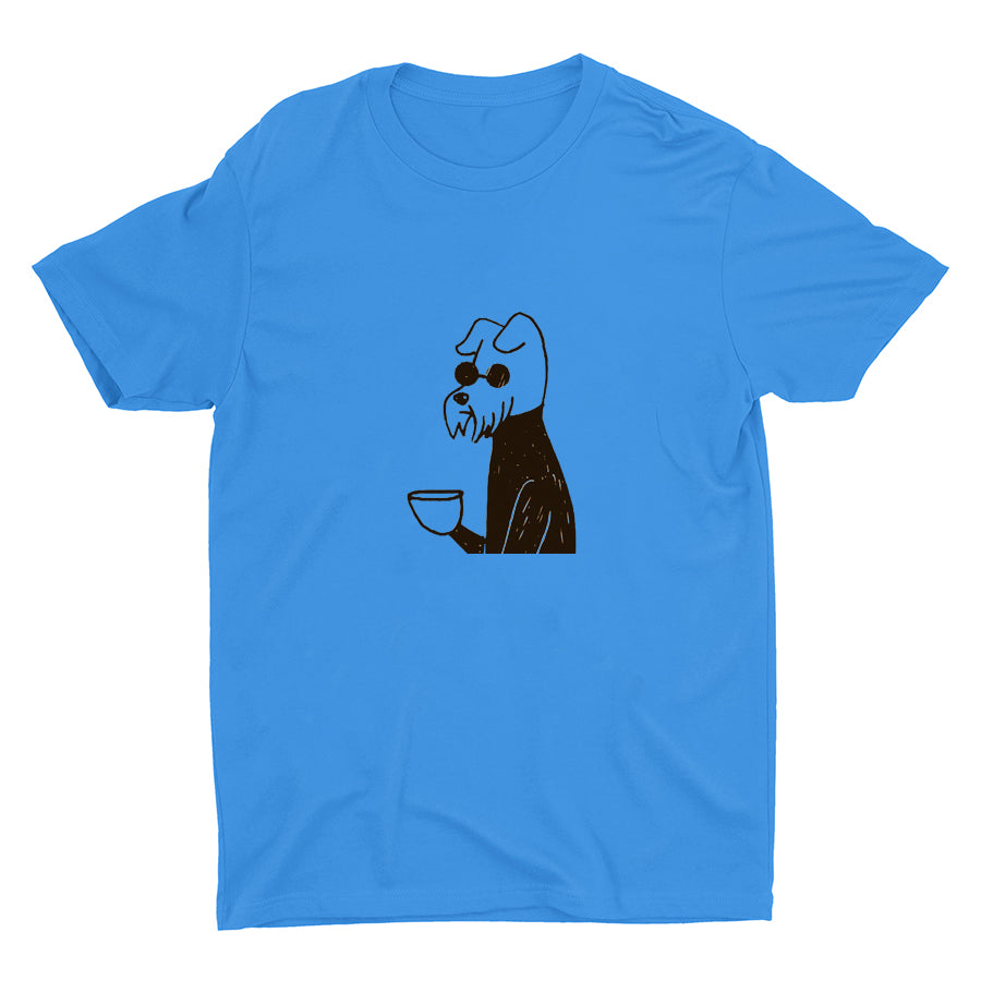 Just A Dog Drinking Tea Cotton Tee