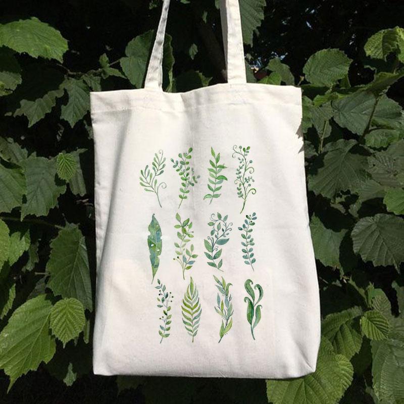 LEAVES COLLECTION CANVAS BAG