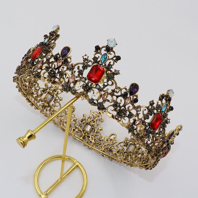 Baroque Handmade Queen Tiara Colorful