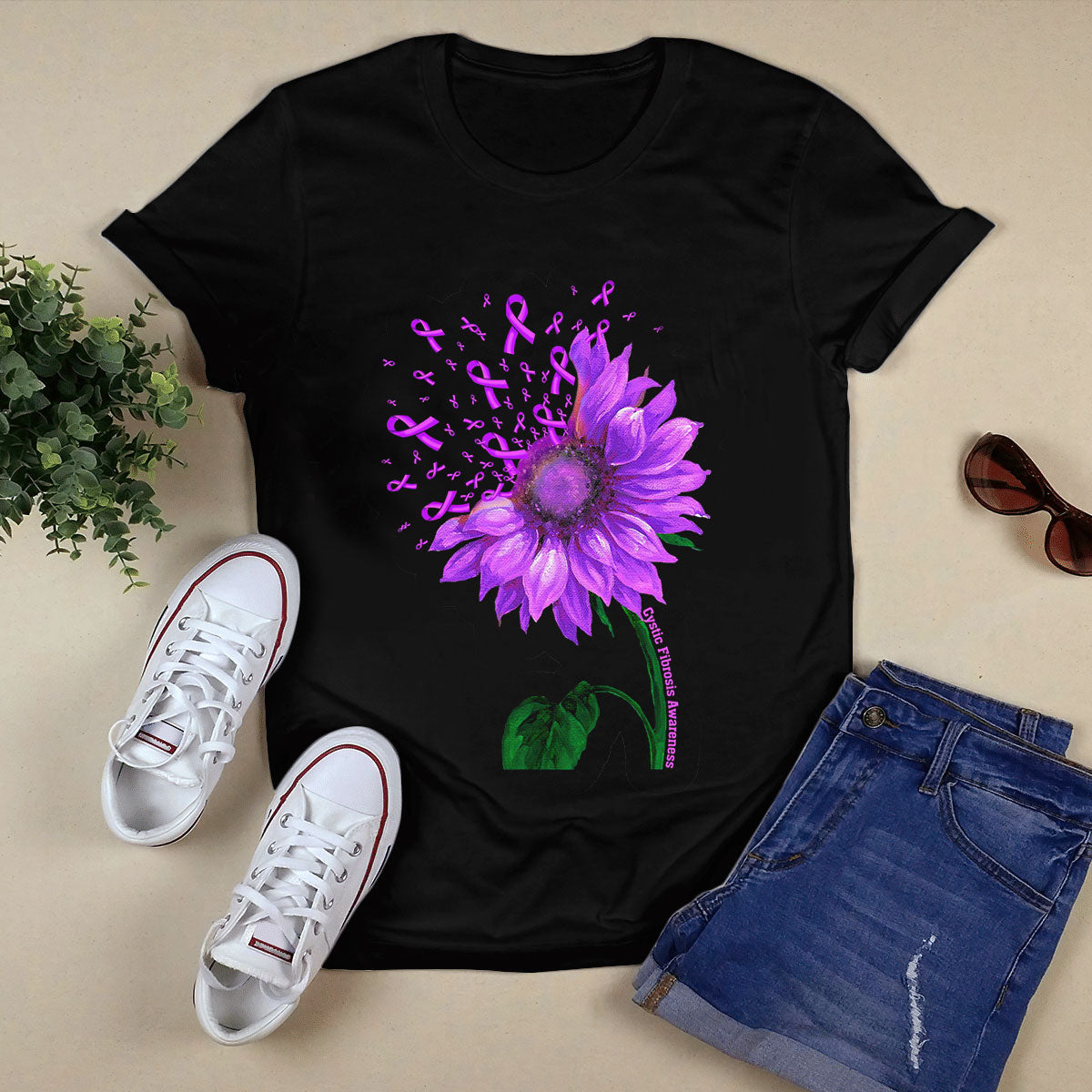 Peace Love Jesus Black T-Shirt M