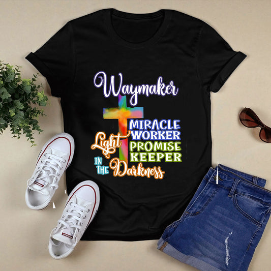 Peace Love Jesus Black T-Shirt L