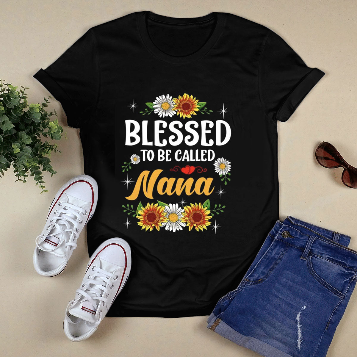 Peace Love Jesus Black T-Shirt A