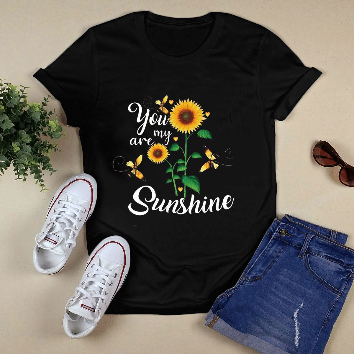 Peace Love Jesus Black T-Shirt E