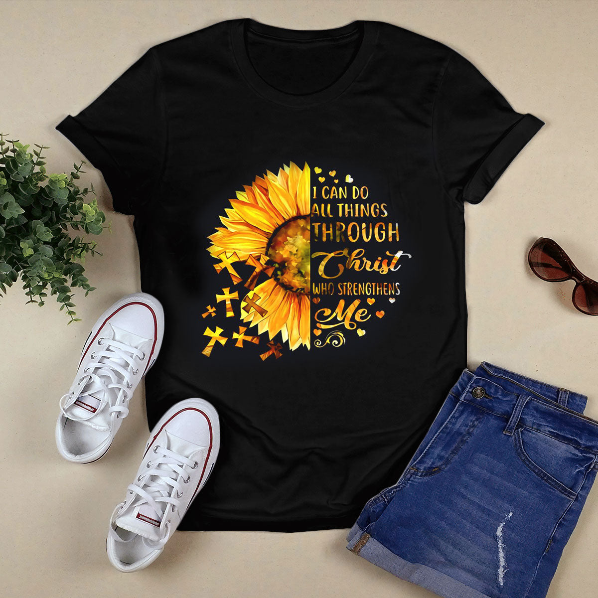 I Love Jesus Black T-Shirt J
