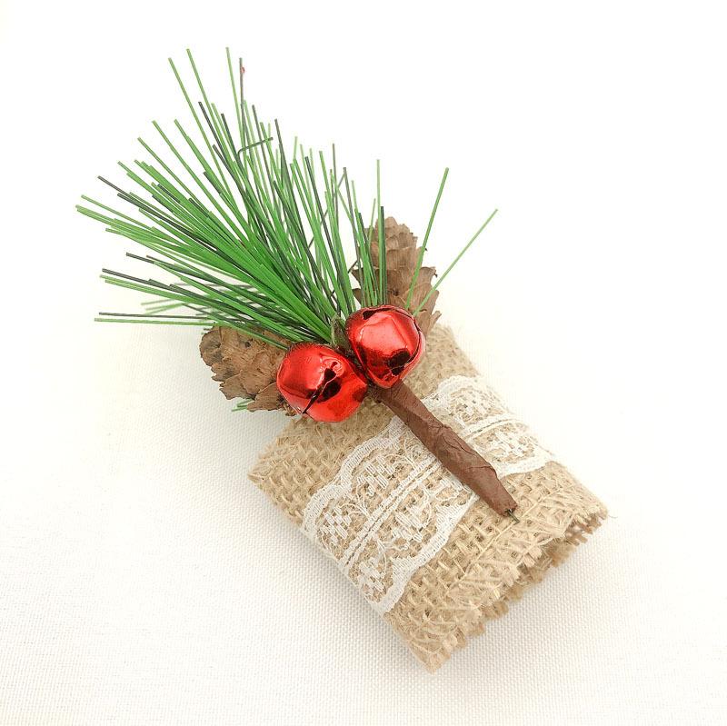 Christmas Pine Cone Napkin Ring 15Pcs
