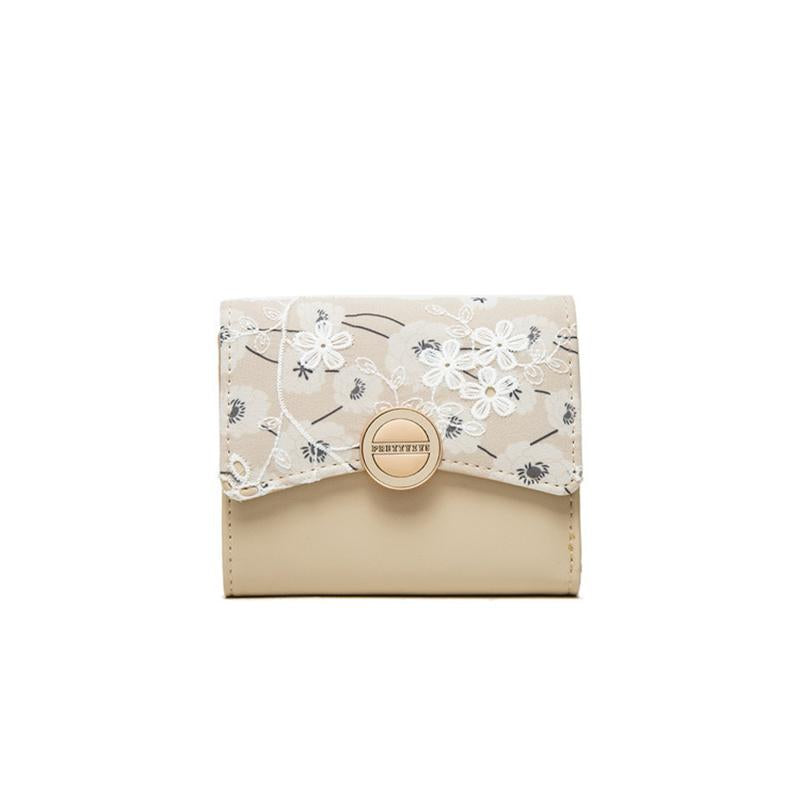 Lace Flower Filp Cover Wallet