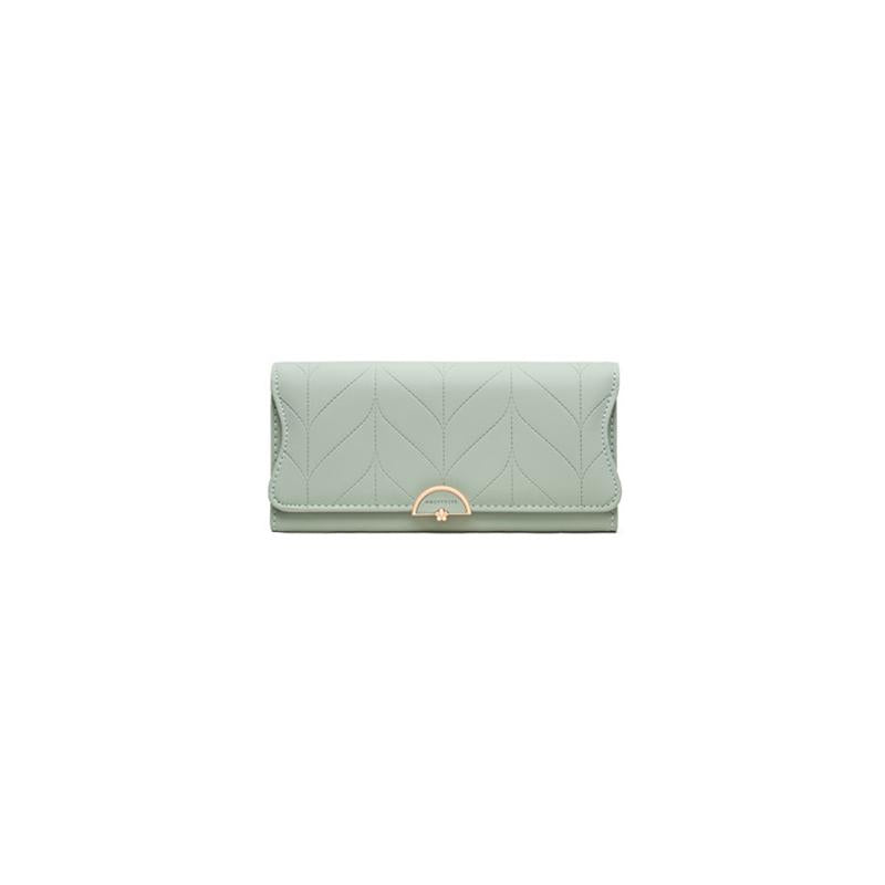 Extended Leaf Ripple Embossed Wallet