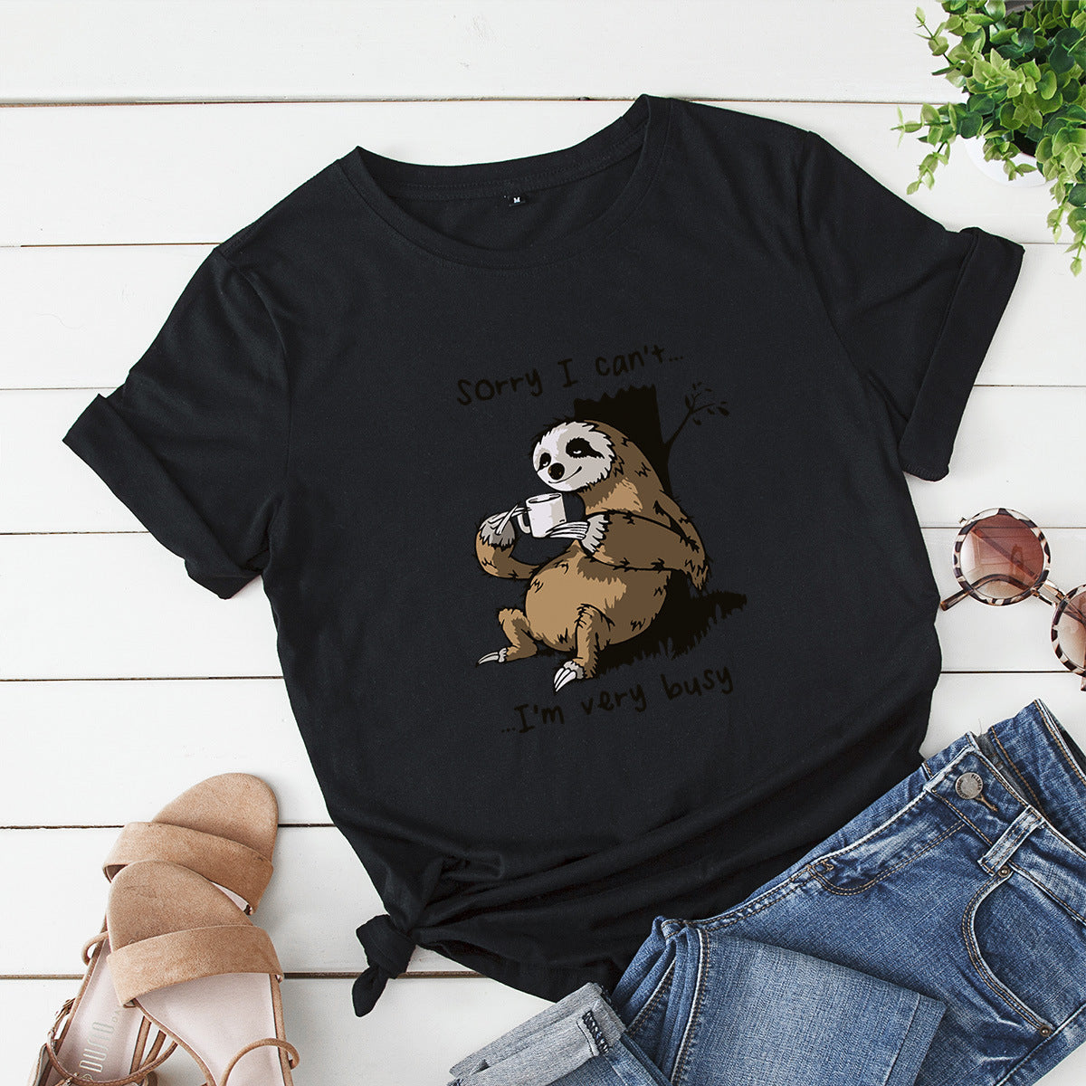 I'm Very Busy Round Neck T-shirt